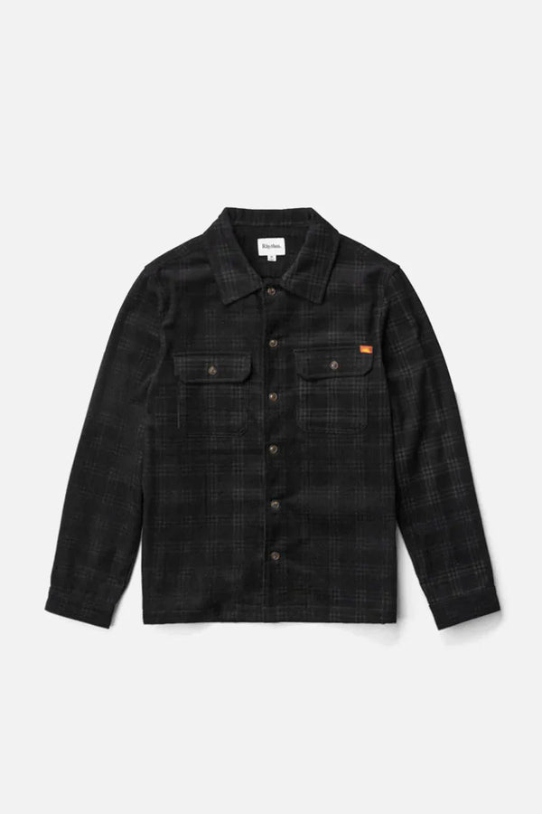 Rhythm Cord Check Overshirt - Black