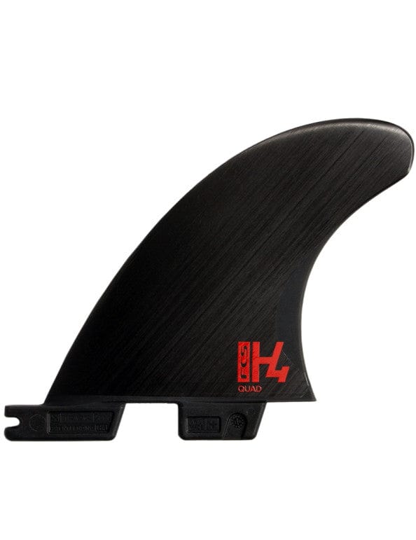 FCS Fins FCS II H4 Hi Density Carbon Fibre Quad Rear Fins - Smoke