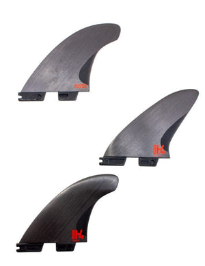 FCS Fins FCS II H4 Hi Density Carbon Fibre Tri Fin Medium - Smoke