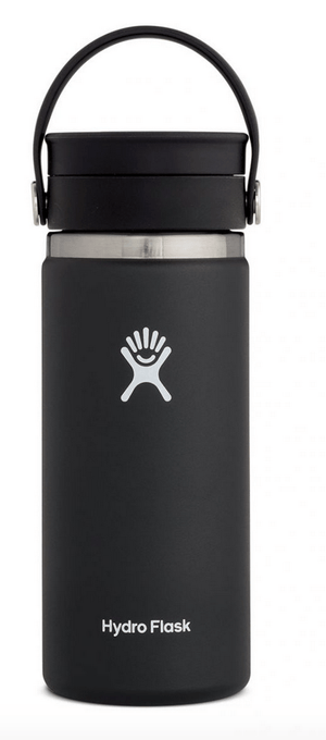 Hydro Flask Coffee / Tea Flasks 16oz Hydro Flask Wide Mouth with sip lid - Black