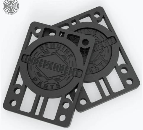 Independent Skateboards 1/4" black INDEPENDENT SKATEBOARD RISER PADS (2 PACK)