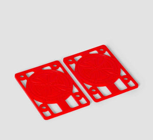 Independent Skateboards 1/8" red INDEPENDENT SKATEBOARD RISER PADS (2 PACK)