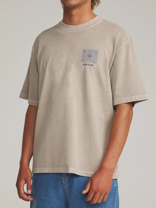 Katin Root Box Fit Tee - Cement Vintage Wash