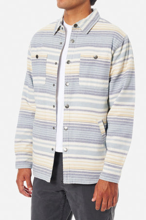 Katin Shirt Katin Harold Stripe Jacket in Air Force Blue