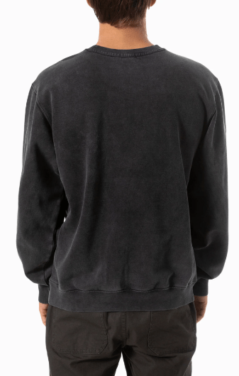 Katin Sweatshirt Katin Embroidered Crewneck - Black Sand Wash