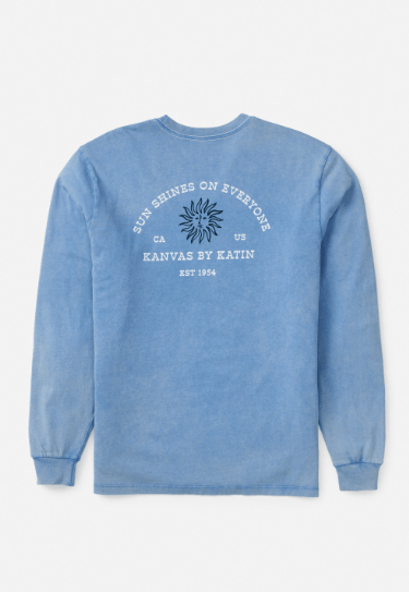 Katin T-shirt Katin Solar Long Sleeve Tee - Bay Blue Sand Wash