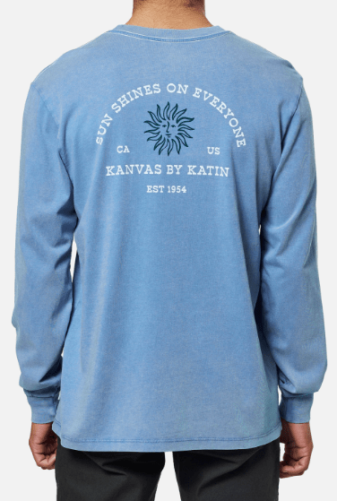 Katin T-shirt Katin Solar Long Sleeve Tee - Bay Blue Sand Wash