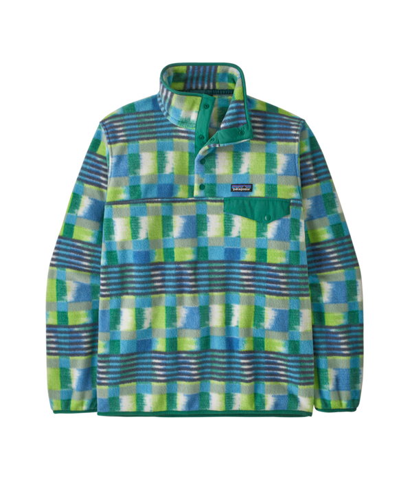 Patagonia Men's Lightweight Synchilla® Snap-T® Fleece Pullover - Painted Lines: Shore Blue
