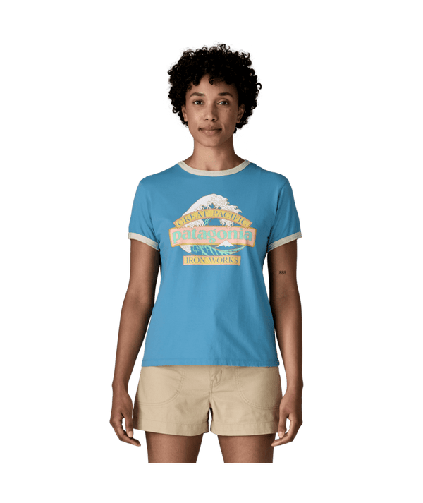 Patagonia Women's Great Waves Ringer Tee - Shore Blue