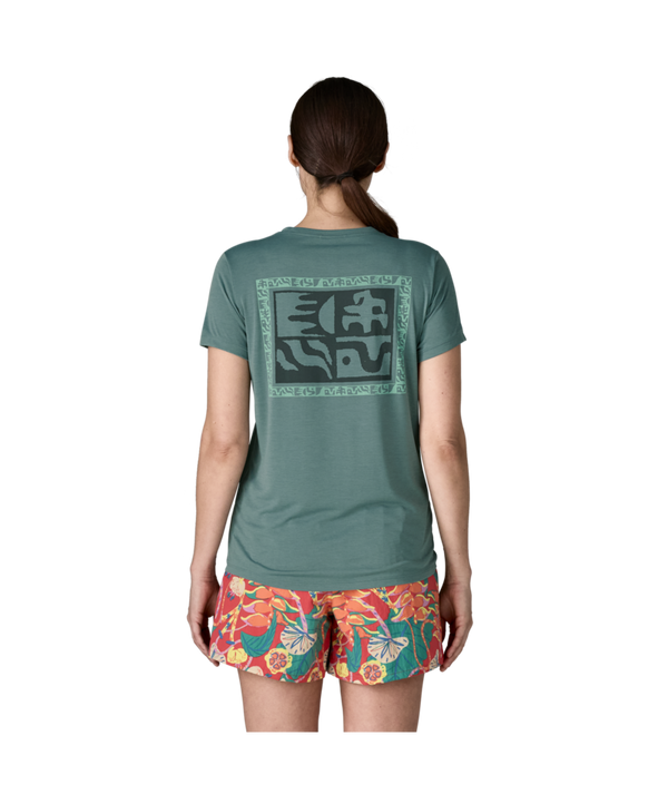 Patagonia Women's Capilene Cool Daily Shirt Mother Rays - Light Shore Blue X-Dye