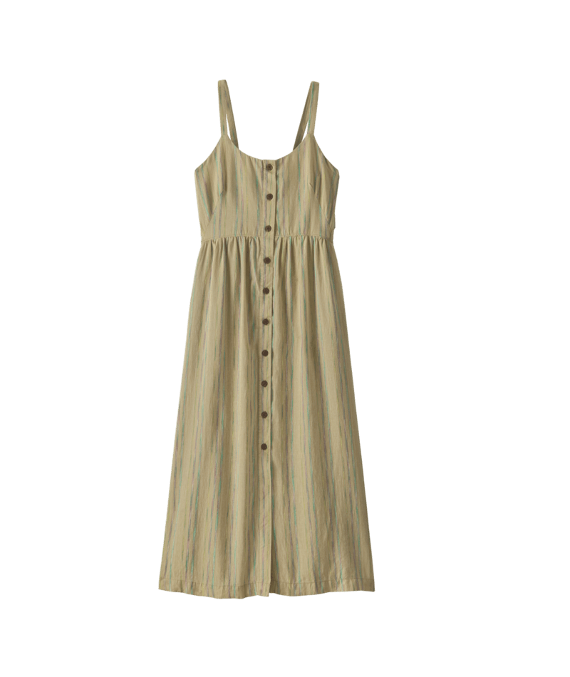 Patagonia Women's Garden Island Midi Sun Dress - Rapids: Weathered Stone
