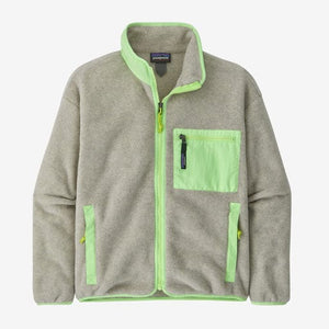 Patagonia Coats & Jackets Small Patagonia Women's Synchilla® Fleece Jacket - Oatmeal Heather w/Salamander Green