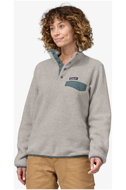 Patagonia Fleece Patagonia Womens Lightweight Synchilla® Snap-T® Pullover - Oatmean Heather Nouveau Green