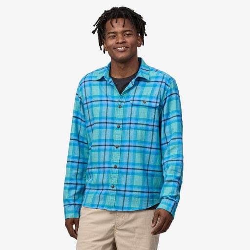 Patagonia Shirt Patagonia Mens Fjord Flannel Shirt - Ocean Subtidal Blue