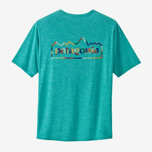 Patagonia T-shirt Small Patagonia Mens Cap Cool Daily Graphic Shirt - Unity Fitz: Subtidal Blue X-Dye