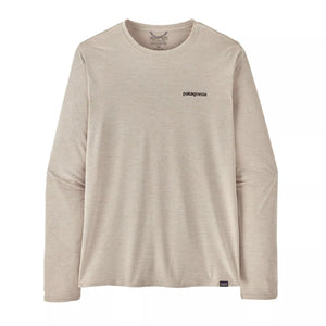 Patagonia T-shirt Small Patagonia Mens L/S Cap Cool Daily Graphic Shirt - Waters - Fitz Roy Trout: Pumice X-Dye