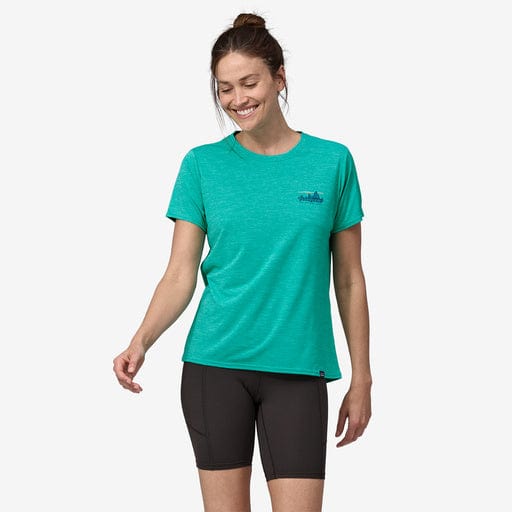 Patagonia T-shirt Patagonia Women's Capilene® Cool Daily Graphic Shirt - 73' Skyline: Subtidal Blue X-Dye