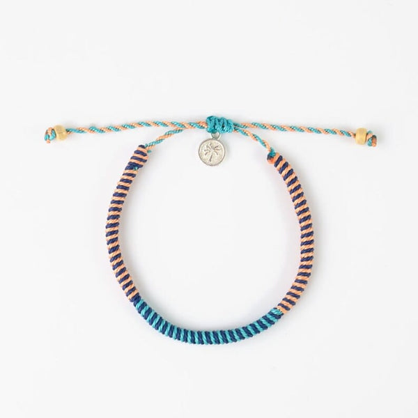 Pineapple Island Bracelets Peach and Blue Pineapple Island Rapture Woven Bracelet