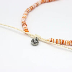 Pineapple Island Jewellery Ahiki Natural Bead Necklace by Pineapple Island - Orange