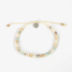 Pineapple Island Jewellery Mount Rinjani Beaded Bracelet by Pineapple Island - Natural