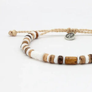 Pineapple Island Jewellery Nusa Lembongan Wood Bead Bracelet by Pineapple Island - Wood & Natural