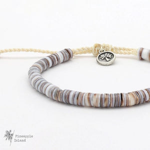 Pineapple Island Jewellery Pakui Natural Bead Bracelet by Pineapple Island - Light Brown