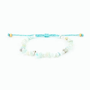 Pineapple Island Jewellery Pineapple Island Dunes Stone Bead Anklet in Pale Blue