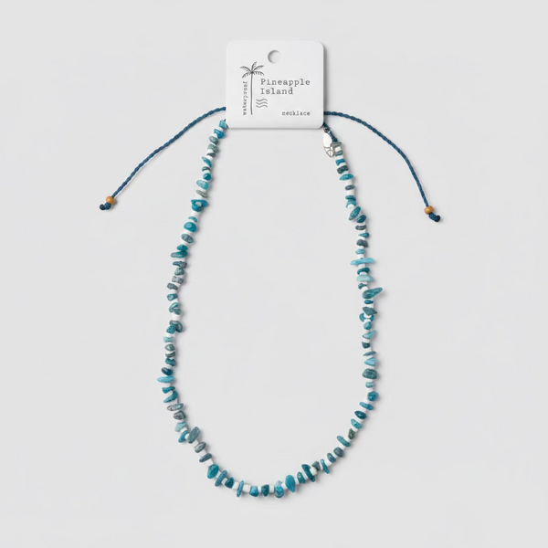 Pineapple Island - Dunes Stone Bead Necklace | Blue
