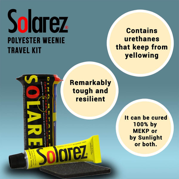 Solarez Polyester Weenie Travel Surfboard Repair Kit