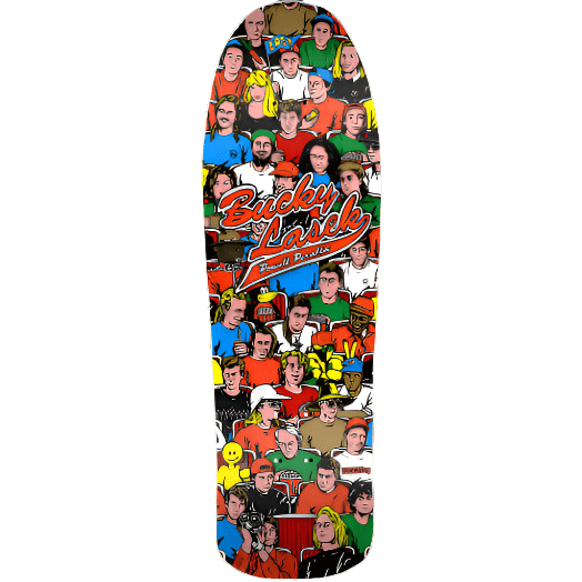 Powell + Peralta Skateboard Decks Powell Peralta Bucky Lasek Stadium Reissue Skateboard Deck Orange - 10 x 31.5