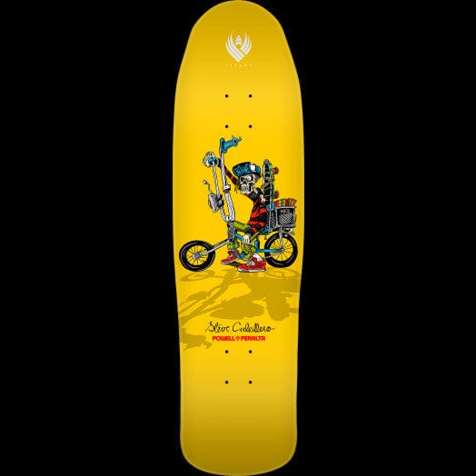 Powell + Peralta Skateboard Decks Powell Peralta Steve Caballero Chopper Bike Yellow FLIGHT® Skateboard Deck - Shape 216 K21 - 8.9 x 31.8