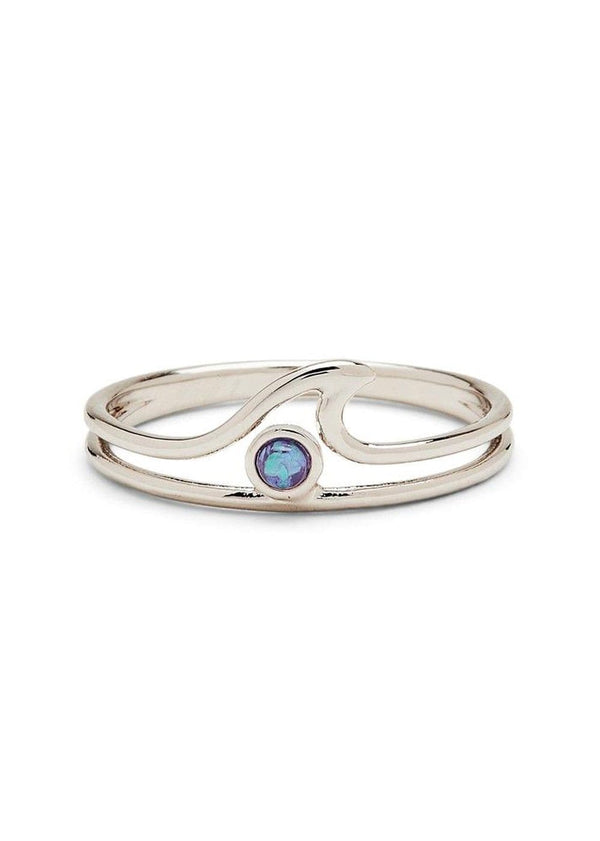 Puravida Jewellery 6 Pura Vida Opal Wave Ring - Silver