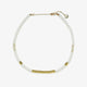 Puravida Gold and White Stretch Anklet