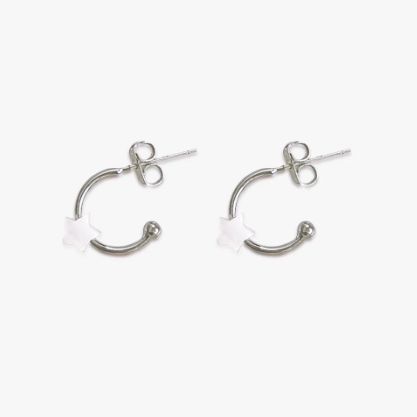 puravida Jewellery PuraVida Star Bead Hoop Earrings