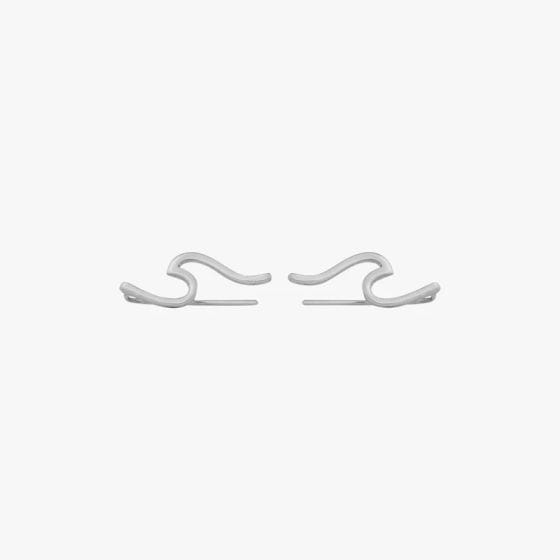 Puravida Jewellery Puravida Wave Ear Climber - Silver