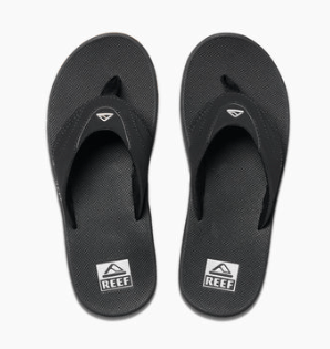 Reef Flip Flops 8 (UK) Reef Fanning Mens - Black/Silver