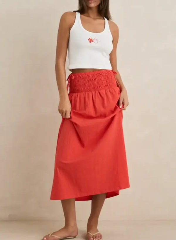 Rhythm - Alana Tie Side Maxi Skirt
