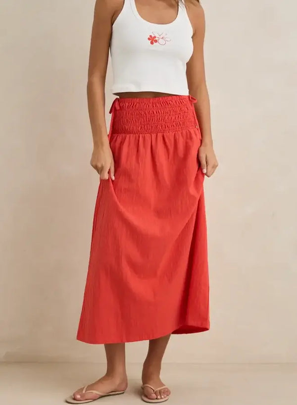 Rhythm - Alana Tie Side Maxi Skirt