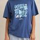 Rhythm Island Womens Oversized T-Shirt - Indigo