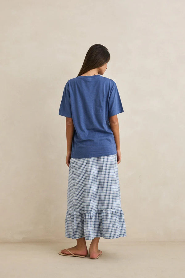 Rhythm Island Womens Oversized T-Shirt - Indigo