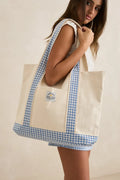 Rhythm Lola Check Tote Bag - Blue
