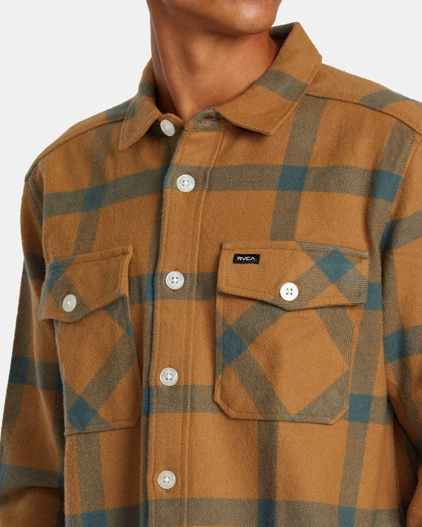 Rvca Long-Sleeve Shirt RVCA - VA Cpo - Shirt for Men - Camel