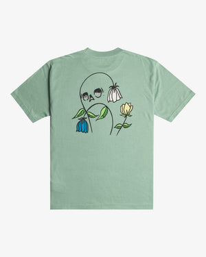 Rvca T-shirt RVCA Flower Skull Tee - Green Haze