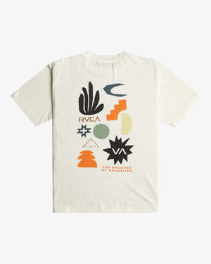 Rvca T-shirt RVCA Paper Cuts Relaxed T-shirt - Antique White