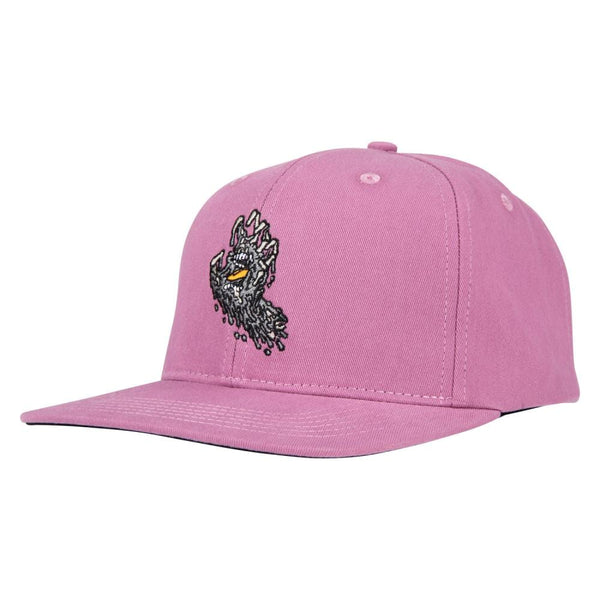 Santa Cruz Hats Santa Cruz Cap Melting Hand Snapback in Dusty Pink