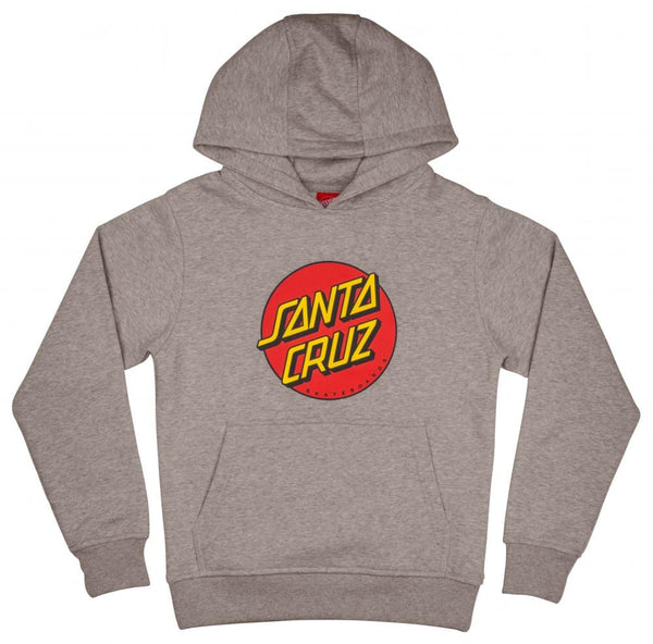 Santa Cruz Hoodies 6-8yrs Santa Cruz Youth Classic Dot Hood - Heather Grey