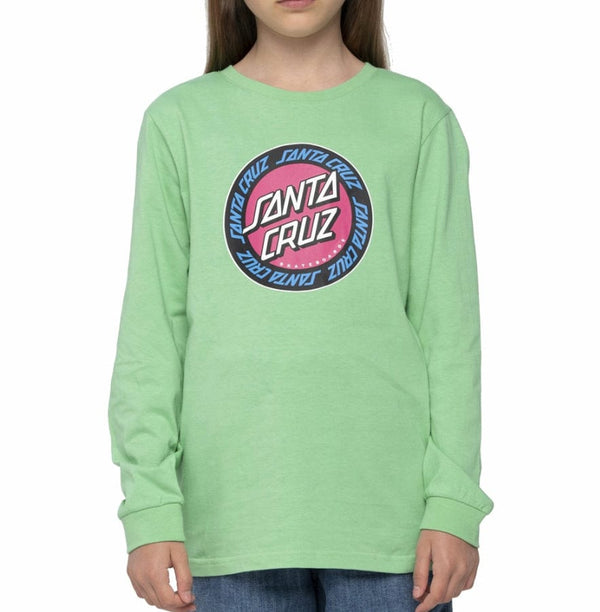 Santa Cruz Kids T-Shirt 6-8 SANTA CRUZ kids OUTER RINGED DOT T-SHIRT - APPLE MINT