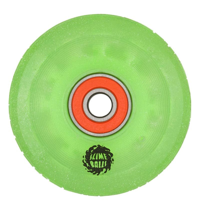 Santa Cruz Skateboards SLIME BALLS - LIGHT UPS OG SLIME GREEN/GLITTER 78A SKATEBOARD WHEELS - 60MM