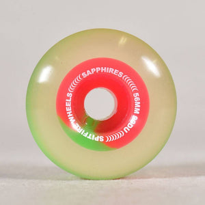 Spitfire Skateboards Spitfire Wheels Sapphire 90D Radial (Pink/Green) Skateboard Wheels 56mm