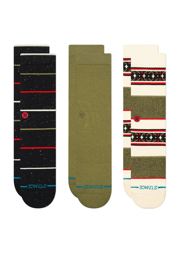 Stance Socks Stance - Greetings 3 Pack Crew Sock - Black